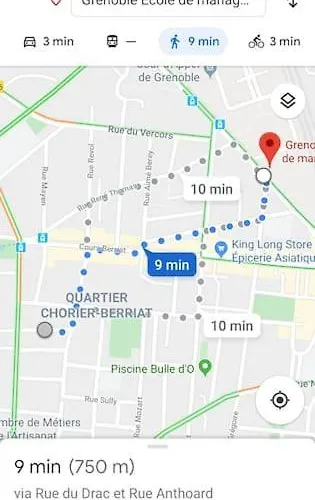 Avec Parking, Clim, Balcon, Proche Tram Daire Grenoble